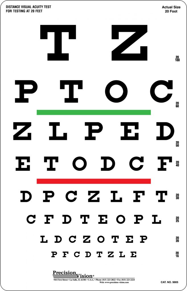 Online Printable Eye Chart